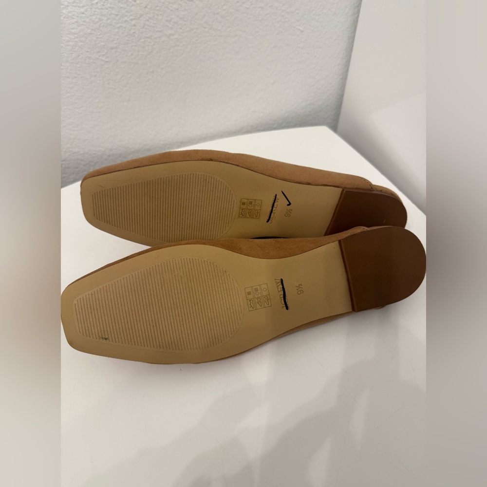 J. Crew Suede Bow-Tie Mule Slides in Tan - Picture 7 of 7